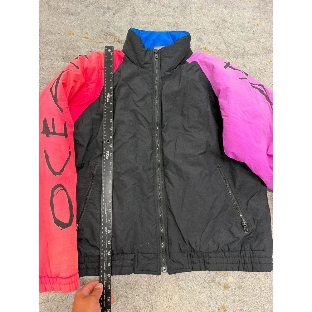 Vintage Ocean Pacific Windbreaker Jacket Mens XL Colorblock Neon 90s Surf Retro
